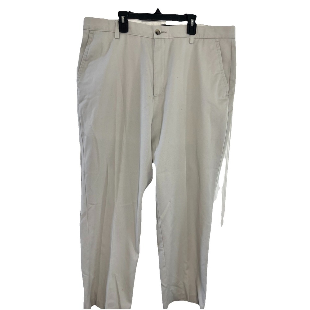 Dockers D3 Classic Fit Mens 38x28 Signature Khaki Flat Front Pants Beige